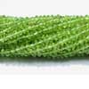 Natural Superb Quality Green Peridot Smooth Disk Button Beads Strand 5 Strands of 14 Inches & Sizes from 3mm approx. 1BSL